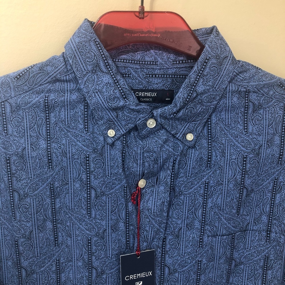 Paisley blue button up
